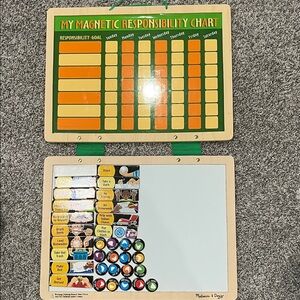 Melissa & Doug Green and Yellow Magnetic Responsibility Chart